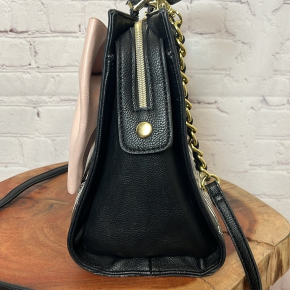 Betsey Johnson Black and Pink Bow Bag - Picture 5 of 15